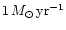$1\,M_{\odot}\,{\rm yr}^{-1}$