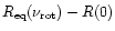 $R_{\rm eq}(\nu_{\rm rot})-R(0)$