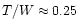 $T/W \approx 0.25$