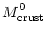 $\displaystyle M_{\rm crust}^0$