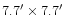 $7.7' \times 7.7'$