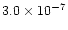 $3.0\times 10^{-7}$