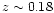 $z\sim0.18$