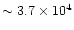 $\sim3.7\times 10^4$