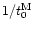 $1/t_0^{\rm M}$