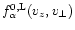$f_\alpha ^{0,{\rm L}}(v_{z},v_\perp )$