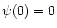 $\psi(0)=0$