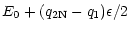 $\displaystyle E_0 + (q_{2\rm {N}} - q_1)\epsilon/2$