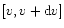 $[v,v+{\rm d}v]$