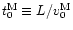 $t_0^{\rm M}\equiv L/v_0^{\rm M}$