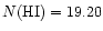 $N{\rm (H I)} =19.20$