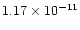 $1.17\times10^{-11}$