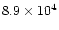 $8.9\times 10^4$