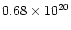 $0.68\times 10^{20}$
