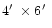 $4\hbox{$^\prime$ }\times 6\hbox{$^\prime$ }$