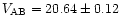 $V_{\rm AB} = 20.64
\pm 0.12$