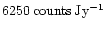 $6250\,{\rm counts\,Jy^{-1}}$