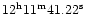 $12^{\rm h} 11^{\rm m} 41.22^{\rm s}$