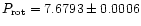 $P_{\rm rot} = 7.6793\pm0.0006$