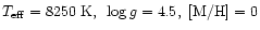 $T_{\rm eff} = 8250~{\rm K},~ \log{g} = 4.5,~ {\rm [M/H]} = 0$