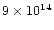$9\times10^{14}$