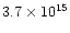 $3.7\times10^{15}$