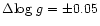 $\Delta {\log}~g = \pm 0.05$