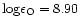 ${\rm log} \epsilon_{\rm O} = 8.90$