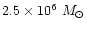 $2.5\times 10^6~M_\odot$