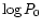 $\log P_0$