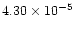 $4.30\times 10^{-5}$