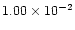 $1.00\times 10^{-2}$