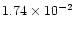 $1.74\times 10^{-2}$