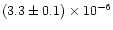 $(3.3 \pm 0.1)\times10^{-6}$