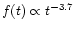 $f(t) \propto t^{-3.7}$