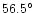 $56.5\hbox{$^\circ$ }$