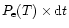 $P_{\rm e}(T)\times {\rm d}t$