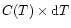 $C(T)\times
{\rm d}T$