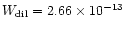 $W_{\rm dil}=2.66\times 10^{-13}$