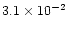 $3.1\times 10^{-2}$