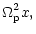$\displaystyle \Omega_{\rm p}^2 x,$