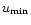 $u_{\min}$