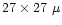 $27\times27~\mu$