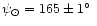 $\psi_\odot = 165 \pm 1\hbox{$^\circ$ }$