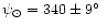 $\psi_\odot = 340 \pm
9\hbox{$^\circ$ }$