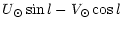 $\displaystyle U_\odot \sin l - V_\odot \cos l$