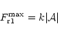 \begin{displaymath}F_{{{\rm r}}1}^{{\rm max}} = k \vert{\cal A}\vert
\end{displaymath}