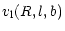 $\displaystyle v_{{\rm l}}(R,l,b)$