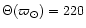 $\Theta(\varpi_\odot)
=220$