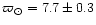 $\varpi_\odot = 7.7 \pm 0.3$